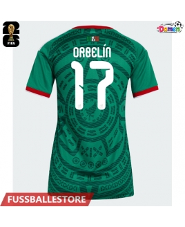 Günstige Mexiko Orbelin Pineda #17 Heimtrikot Damen WM 2026 Kurzarm